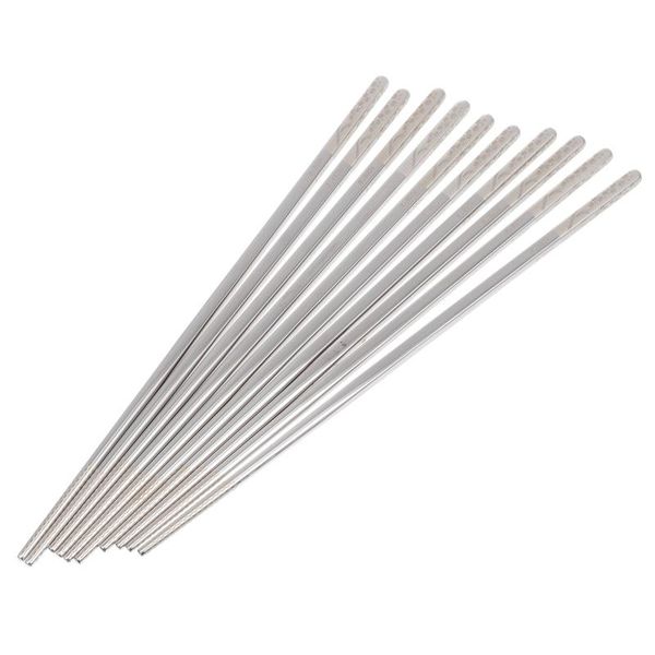 

chopsticks 10pcs kitchen cutlery heat-resistant practical gifts (silver)