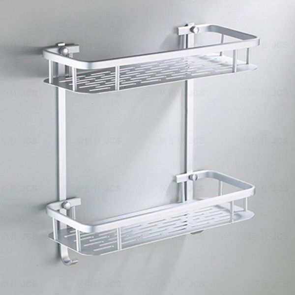 

bathroom shelves 1/2 tiers shelf holder for shampoos shower gel kitchen home balcony hanging storage rack cosmetic storag