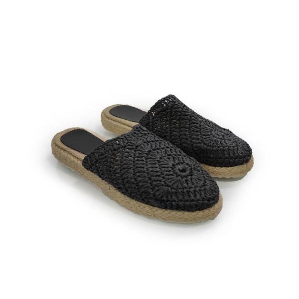 

siyah renk el Ã¶rme bayan terlik slippers, Black