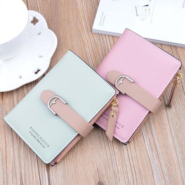 

wallets women's wallet short women coin purse fashion for woman card holder small ladies female hasp mini clutch girl, Red;black