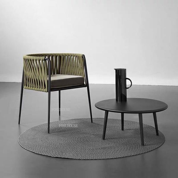 

camp furniture fosuhouse outdoor rattan chair nordic beach chairs balcony garden leisure sofa living room armchair