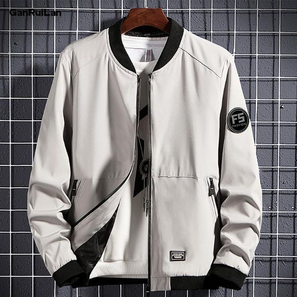

men's jackets men bomber jacket fashion zip up coats 2021 male slim fit pilot baseball windbreaker coat b0740, Black;brown