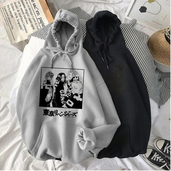 

men's hoodies & sweatshirts manga anime tokyo revengers hanagaki takemichi ken ryuguji streetwear for women/men dropship harajuku, Black
