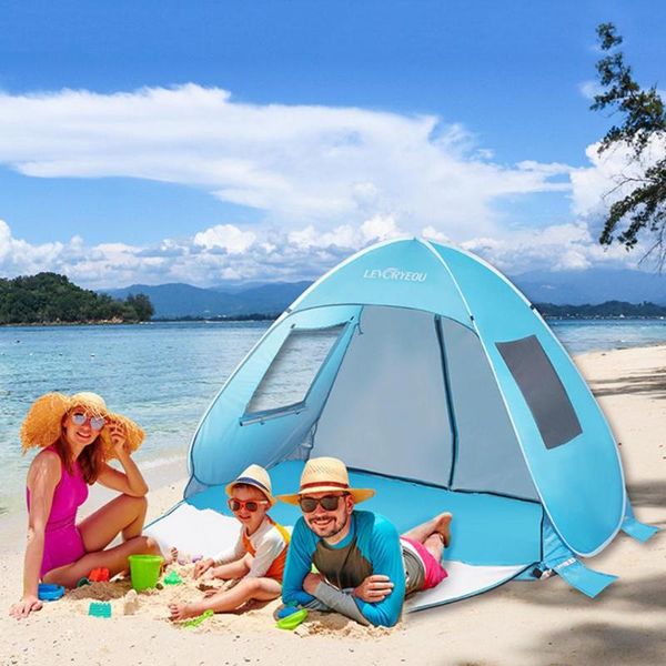 

tents and shelters beach tent up sun shelter waterproof easy setup outdoor travel with moisture-proof pads