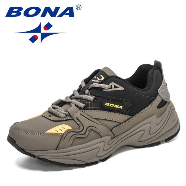

bona 2021 new designers running shoes breathable lace-up jogging shoes man trendy sneakers casual shoes men walking footwear