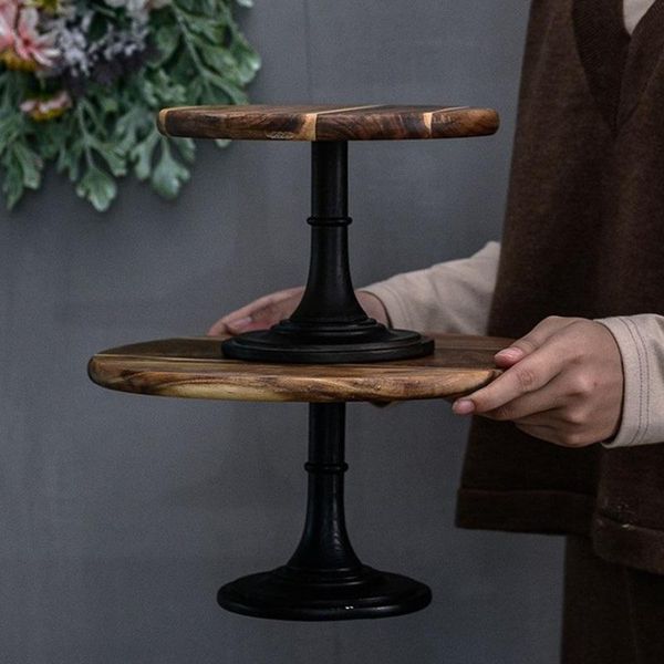 

solid wood tray high base dessert display stand cake decor celebration decoration other festive & party supplies