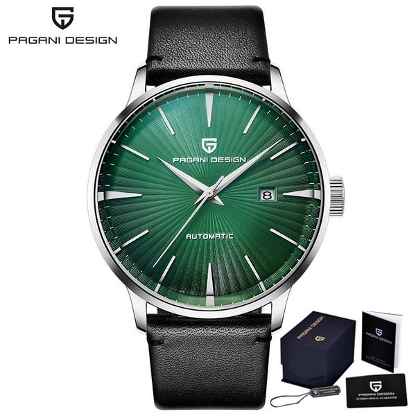 

wristwatches pagani design casual fashion leather steel mens watch luxury brand waterproof automatic mechanical watches relogio masculin, Slivery;brown