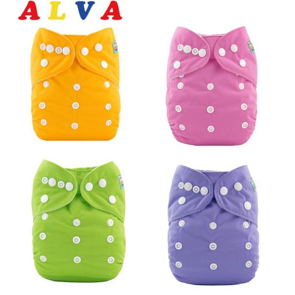 

cloth diapers (15 pieces/lot) 2021 alvababy solid color with baby microfiber inserts