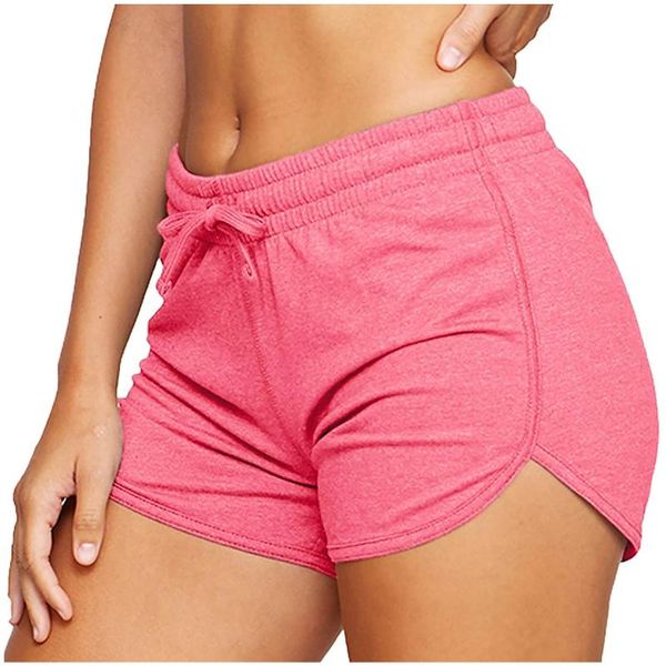 

gym clothing women's sports dolphin yoga pilates shorts summer solid color drawstring training pants pocket casual s-2xl, White;black