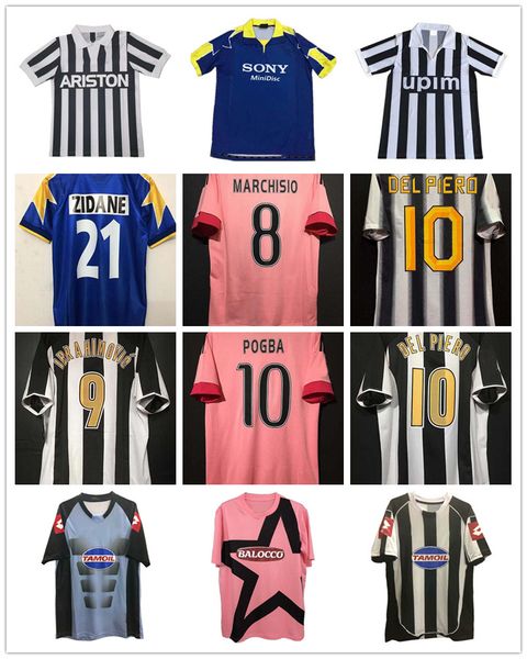 

retro del piero montero soccer jersey 84 85 92 95 96 97 98 99 02 03 11 12 15 16 platini zidane inzaghi rossi vieri davids football shirt, Black;yellow