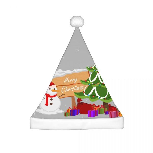 

wide brim hats snow snowman christmas tree mens womens merry hat, Blue;gray