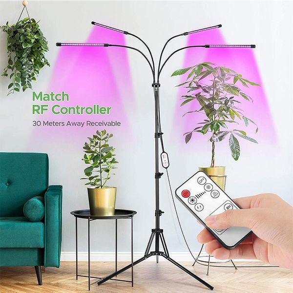 Lampada da coltivazione a LED 5V USB a spettro completo Phyto per piantine di fiori vegetali da interno Supporto da pavimento a luce blu rossa