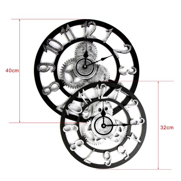 

wall clocks vintage roman clock retro european gear steampunk home decoration modern design 3d 2021