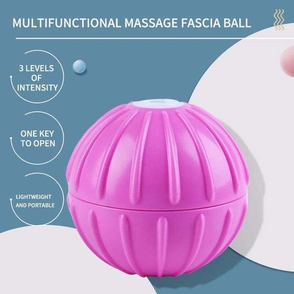 

fitness balls silicone electric massage ball 3-speed vibrating usb rechargeable roller training yoga foam