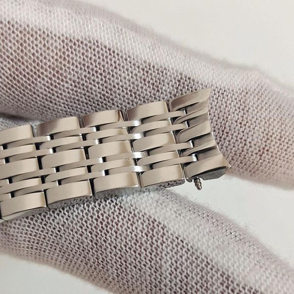 

watch bands accessories strap for tisso carson t085 wrist band butterfly buckle bracelet stainless steel arc mouth 14mm 19mm chain, Black;brown