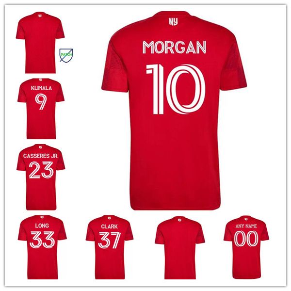 

fans version 2022 soccer jerseys #6 duncan #23 casseres jr. #37 clark 22 23 york home red white football shirt uniforms, Black;yellow