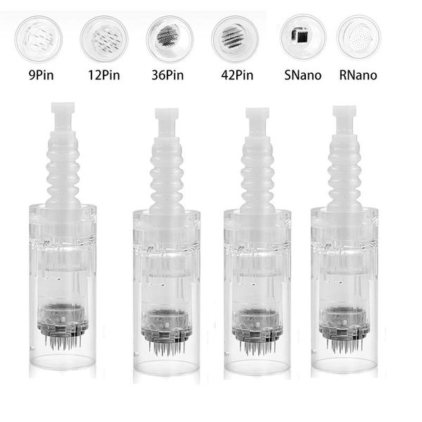 

tattoo needles 10/50/100pcs round nano pin needle cartridge electric auto microneedle derma pen tip nutrition input for meso