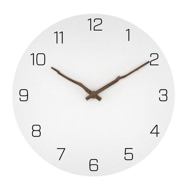 

boyida modern simple fashion creative clock living room study wall silent solid wood clocks