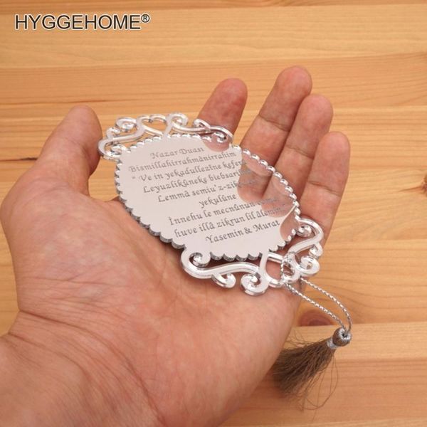 

greeting cards 20pcs 10x7cm custom personalized invitation card wedding guest gifts acrylic mirror tags birthday party decor favors with tas