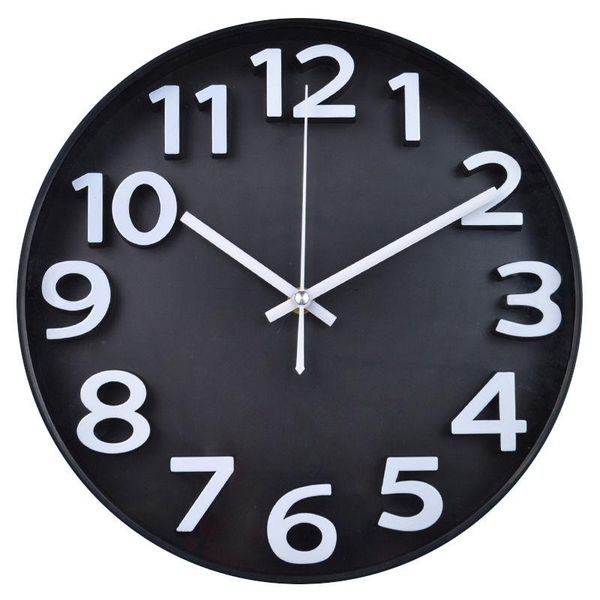 

wall clocks 12 inch silent clock three-dimensional fashion creative living room watch quartz simple modern