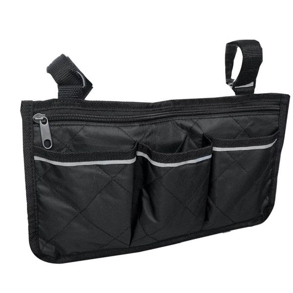 

storage bags soft zipper for rollators wheelchair bag outdoor adjustable waterproof multicolor non-woven fabric scooter handle old people