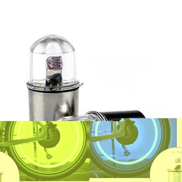 

interior&external lights 12pcs waterproof auto shining car wheel tire tyre light hub lamp air valve stem led with cap cover styling