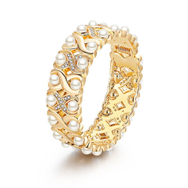 

alloy exquisite double row pearl baroque bracelets, Black