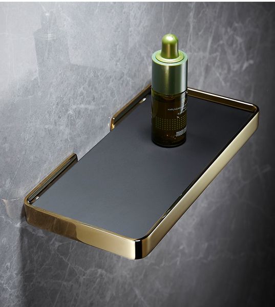 

bathroom shelves shees black gold all-copper divider modern home accessories holder wf-25034 9i95
