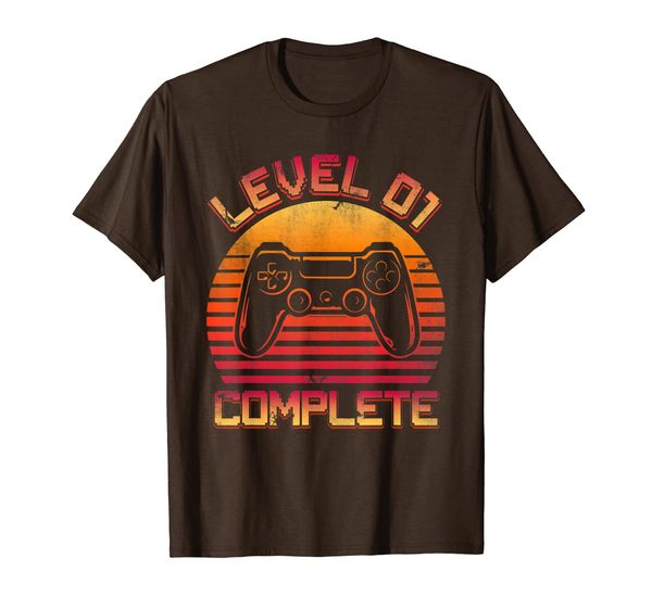 

level 1 complete vintage t shirt 1st wedding anniversary, White;black