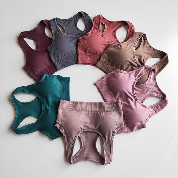 

gym clothing running fitness yoga bra women sports underwear breathable crop solid vest sportswear padded bras, White;black