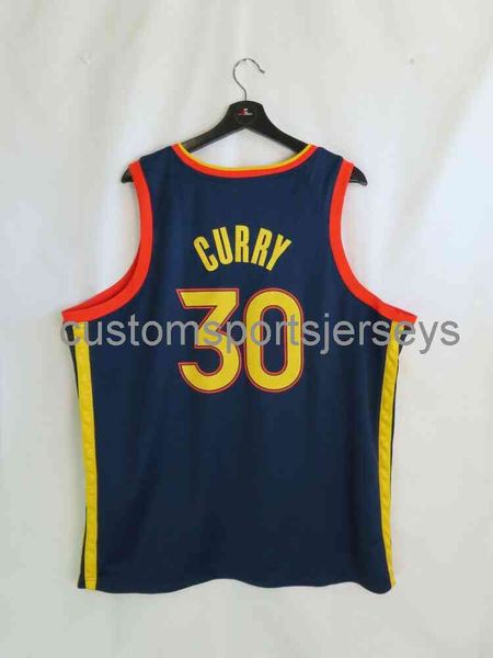 Maglia Stephen Curry GS Swingman Uomo Donna Gioventù Nome numero personalizzato Maglie XS-6XL