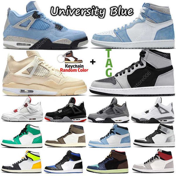 

wholesale sail university blue 1 1s mens basketball shoes 4 4s hyper royal shadow 2.0 bred silver toe women sports sneakers