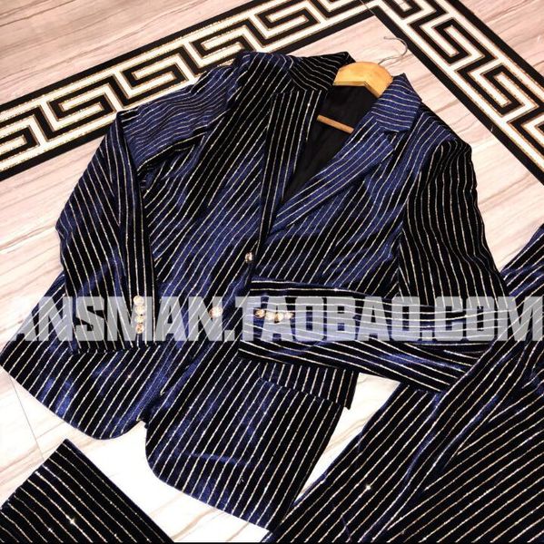 

men's suits & blazers nightclub bar male singer blazer men fashion super cool gold velvet slim suit stage personality costume homme hos, White;black