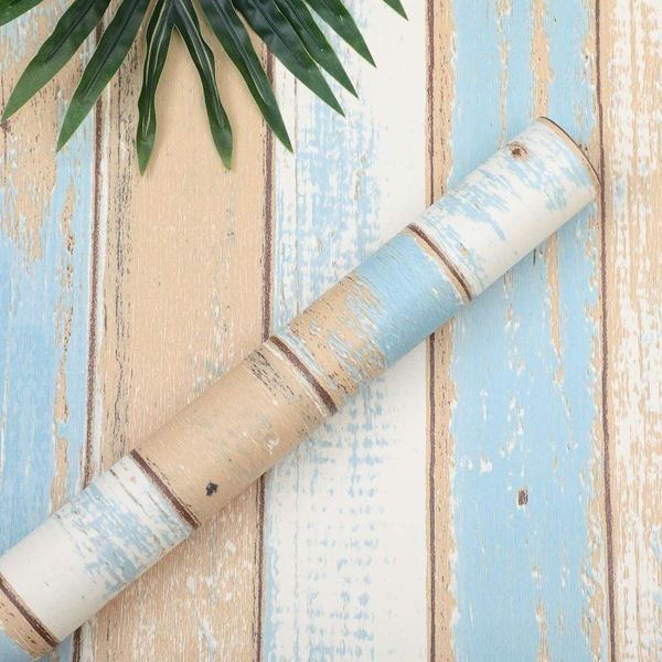 

wallpapers luckyyjmediterranean wood grain peel and stick wallpaper diy self-adhesive removable roll decorative wall covering