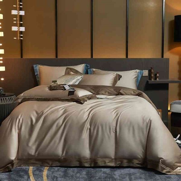 

1200tc l luxury egyptian cotton comforter duvet cover with zipper modern embroidery bedding set bed sheet  king 4pcs