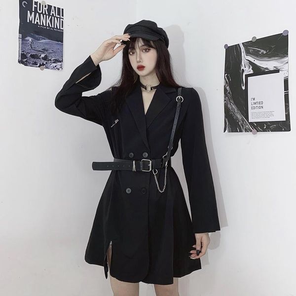 

casual dresses gothic ladies dress harajuku style college punk black, Black;gray
