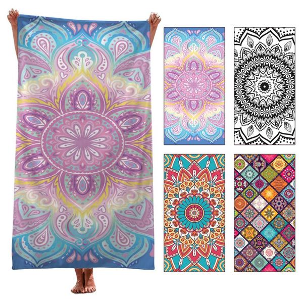 

beach towel mandala ethnic style shawl digital printing sports quick-drying portable