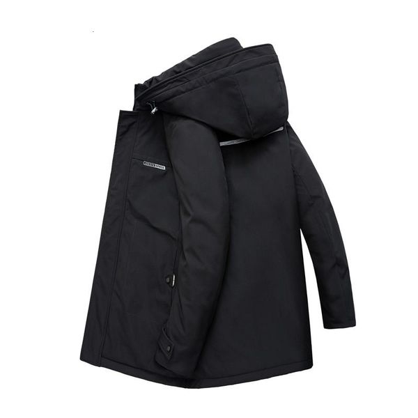 

men's down & parkas overcoat mens fashion parka male thicken outwear casual jacket waterproof autumn winter thermal homme coats 4xl moo, Black