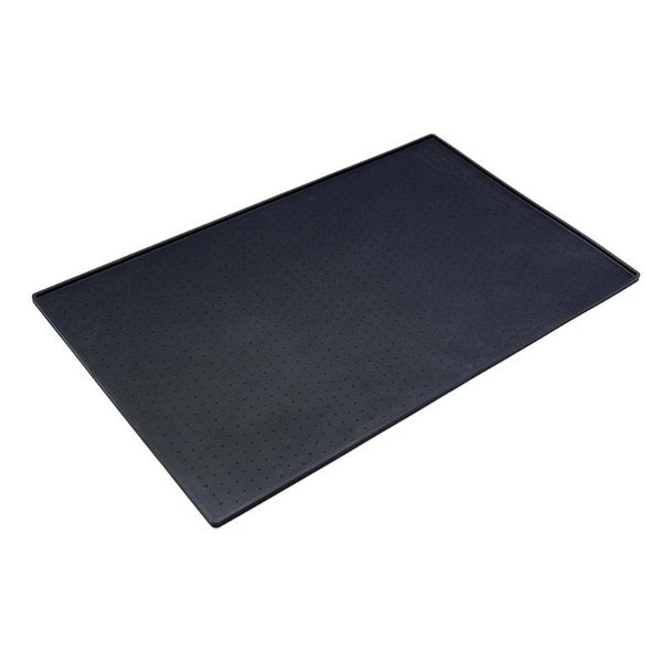 

pet dog cat feeding mat -grade silicone anti-slip no mess 60*40 cm (black) carpets