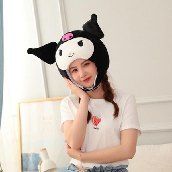 

beanie/skull caps 649d flannelette as stage property devil hat stuffed with pp cotton cute cartoon in winter girls boys unisex, Blue;gray