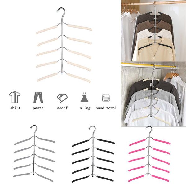 

hangers & racks multilayer hanger stainless steel clothing storage home holder wardrobe clothes closet organizer