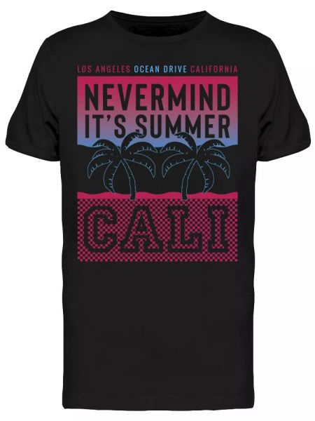 

nevermid its summer tee men's -image by shutterstock, White;black