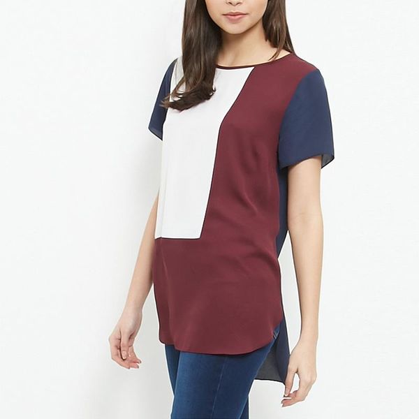 

plus size s-6xl short sleeve fashion arrival 2021 oneck patchwork chiffon vintage women xxxxl 5xl casual loose t shirt women's t-shirt, White