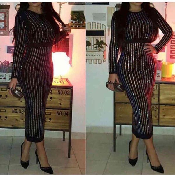 

dress excellent quality paris fashion 2021 barocco designer woman long sleeve strass diamonds beautified bodycon, Black;gray