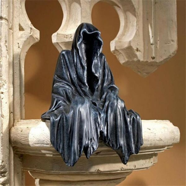 

decorative objects & figurines gothic decor figurine delicate waterproof resin outdoor decoration reaper statue sitting deskornament scu