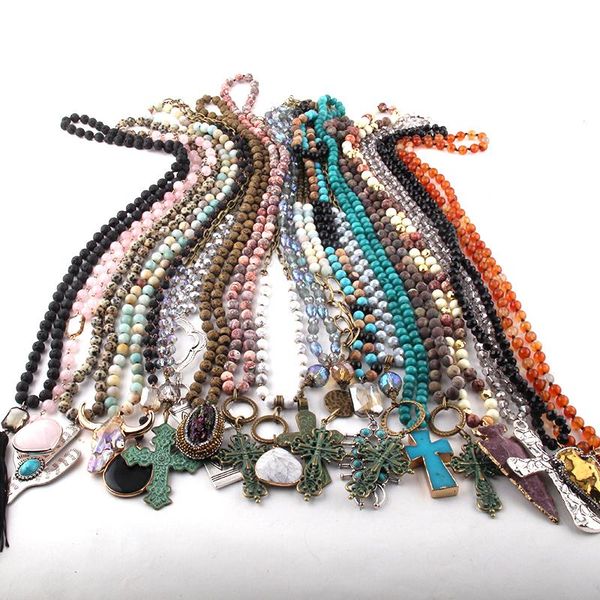 

pendant necklaces moodpc wholesale 20pc mix color fashion necklace handmade women jewelry, Silver