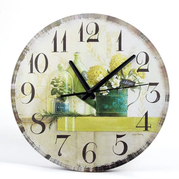 

wall clocks waterproof dial picture silent clock home decor modern design simple bathroom study room watch flower