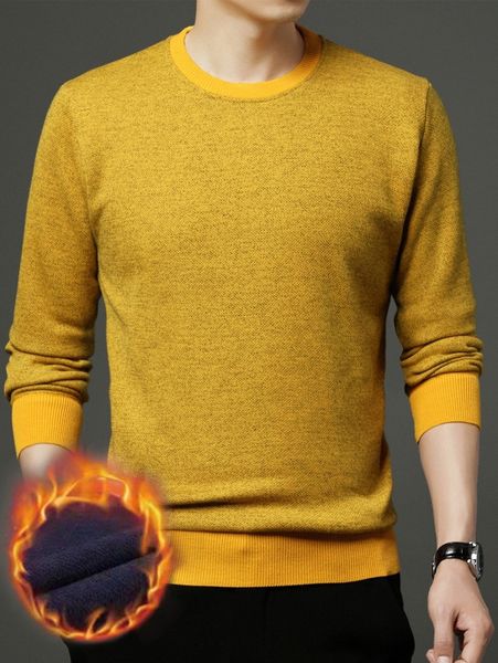 

men solid thermal sweater h3uu#, White;black