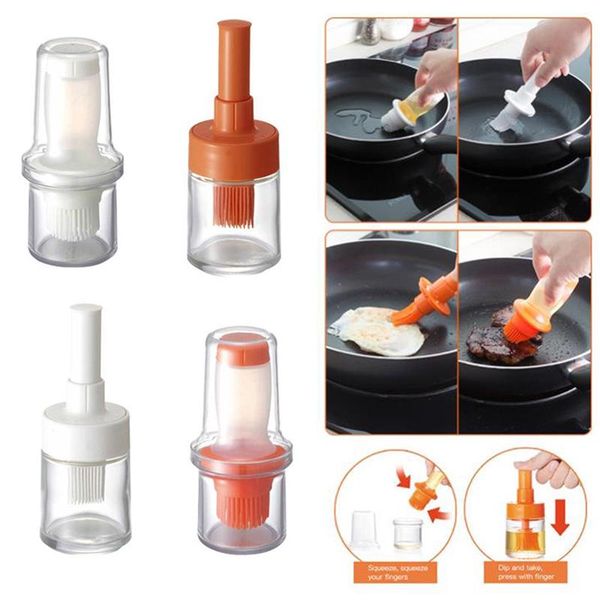 

tools & accessories 1pcs barbecue brush high temperature oil food grade silicone baking cooking bbq bottle