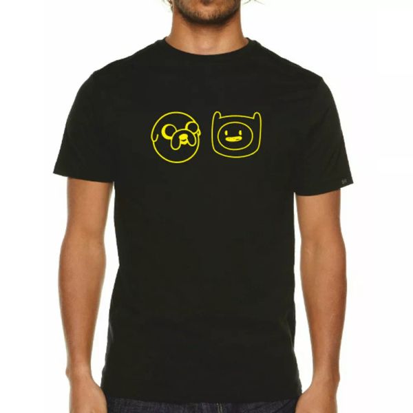 

mens adventure time finn & jake tshirt - jake the dog cartoon top, White;black